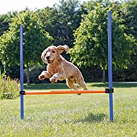 Trixie 3207 Vallas Agility- Regulable-129 x 115 cm- Azul y Naranja